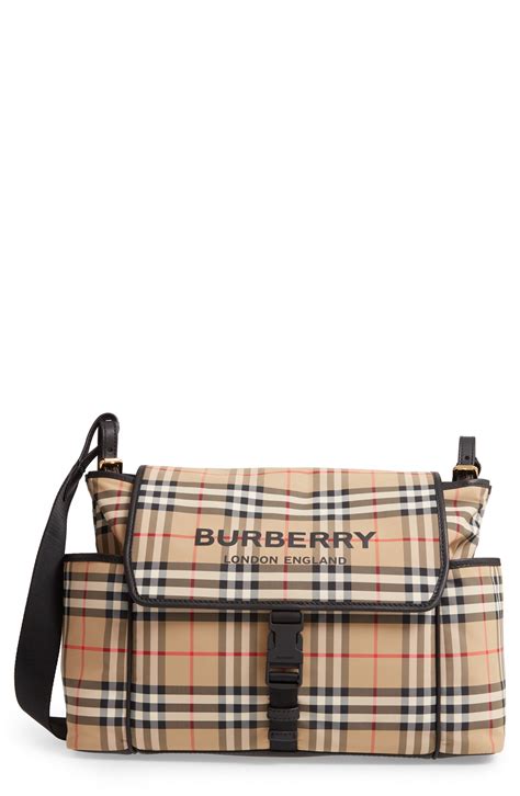 burberry flap check diaper bag|Burberry diaper bag sale.